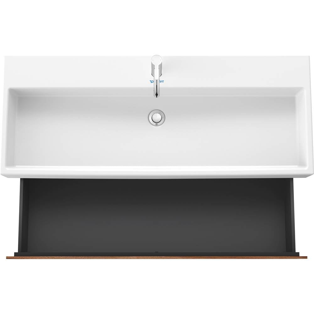 L-Cube Two Drawer Wall-Mount Vanity Unit Concrete Gray