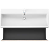 L-Cube Two Drawer Wall-Mount Vanity Unit Concrete Gray