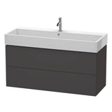 Duravit - L-Cube Two Drawer Wall-Mount Vanity Unit Graphite - Graphite Super Matte