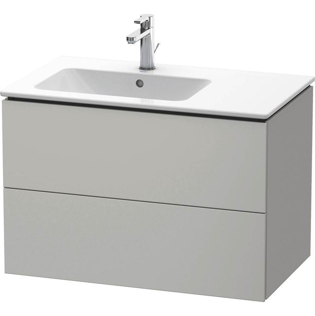 Duravit - L-Cube Two Drawer Wall-Mount Vanity Unit Concrete Gray - Concrete Gray Matte