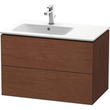 Duravit - L-Cube Two Drawer Wall-Mount Vanity Unit American Walnut - American Walnut
