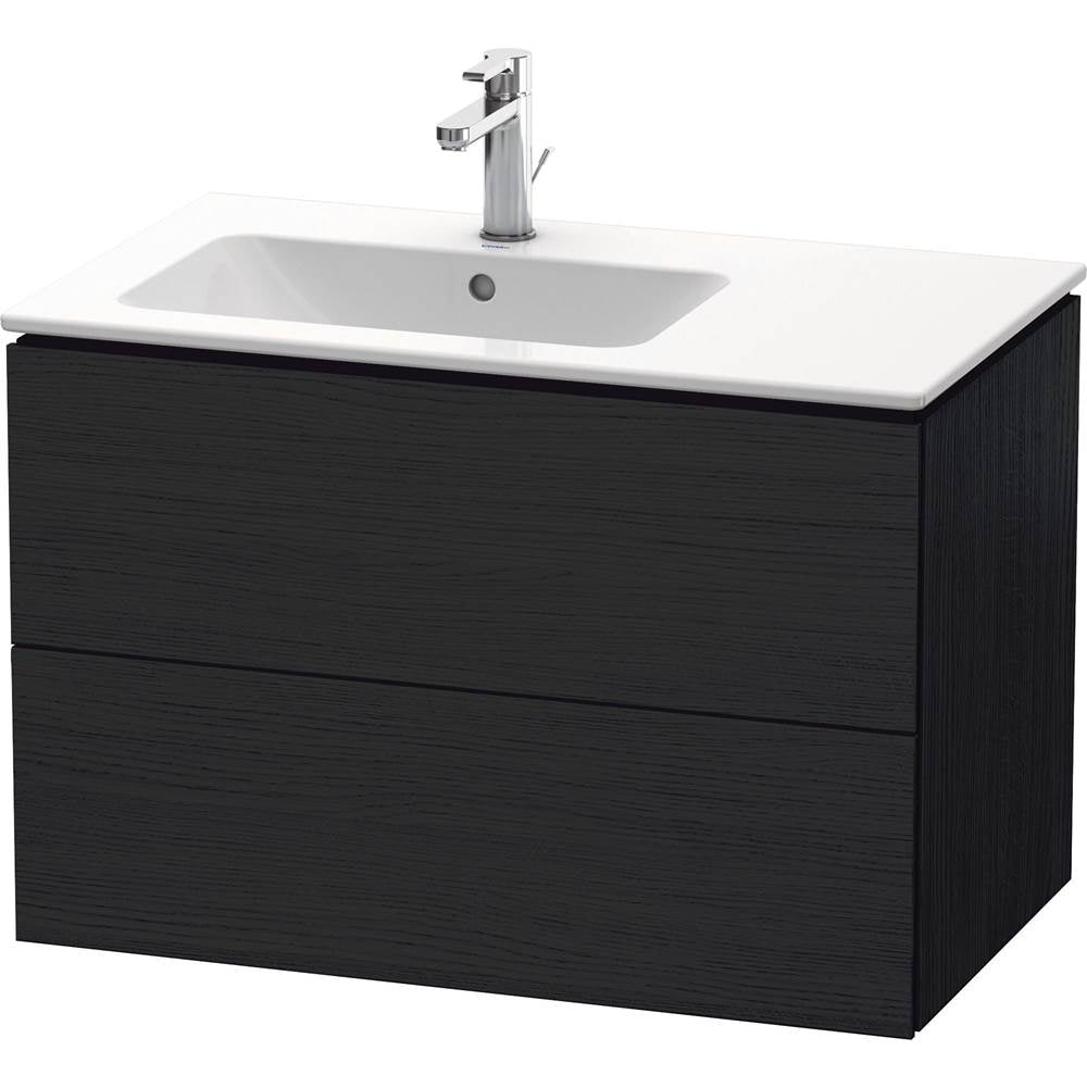 Duravit - L-Cube Two Drawer Wall-Mount Vanity Unit Oak Black - Black Oak
