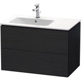 Duravit - L-Cube Two Drawer Wall-Mount Vanity Unit Oak Black - Black Oak