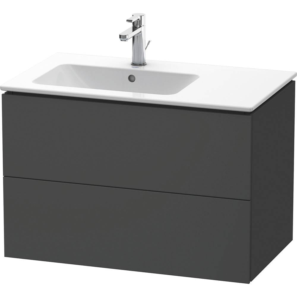 Duravit - L-Cube Two Drawer Wall-Mount Vanity Unit Graphite - Graphite Matte