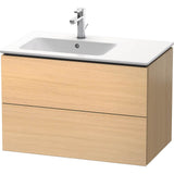 Duravit - L-Cube Two Drawer Wall-Mount Vanity Unit Mediterranean Oak - Mediterranean Oak