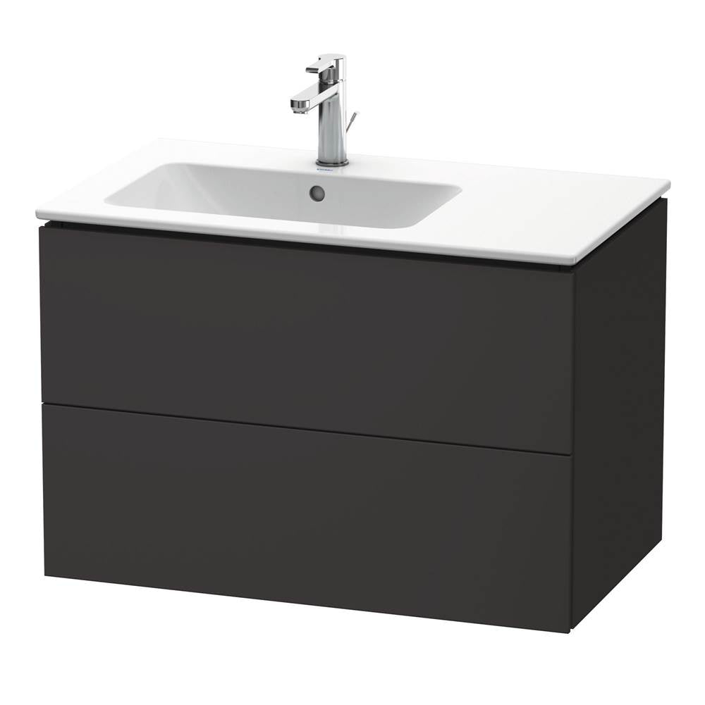 Duravit - L-Cube Two Drawer Wall-Mount Vanity Unit Graphite - Graphite Super Matte