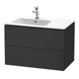 Duravit - L-Cube Two Drawer Wall-Mount Vanity Unit Graphite - Graphite Super Matte