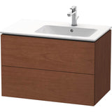 Duravit - L-Cube Two Drawer Wall-Mount Vanity Unit American Walnut - American Walnut