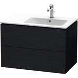 Duravit - L-Cube Two Drawer Wall-Mount Vanity Unit Oak Black - Black Oak