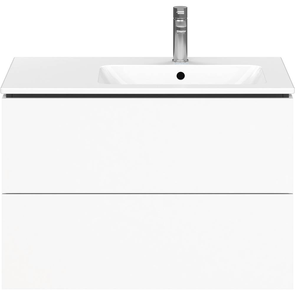 L-Cube Two Drawer Wall-Mount Vanity Unit Concrete Gray