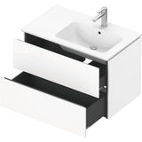 L-Cube Two Drawer Wall-Mount Vanity Unit Concrete Gray