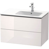 Duravit - L-Cube Two Drawer Wall-Mount Vanity Unit White - White High Gloss