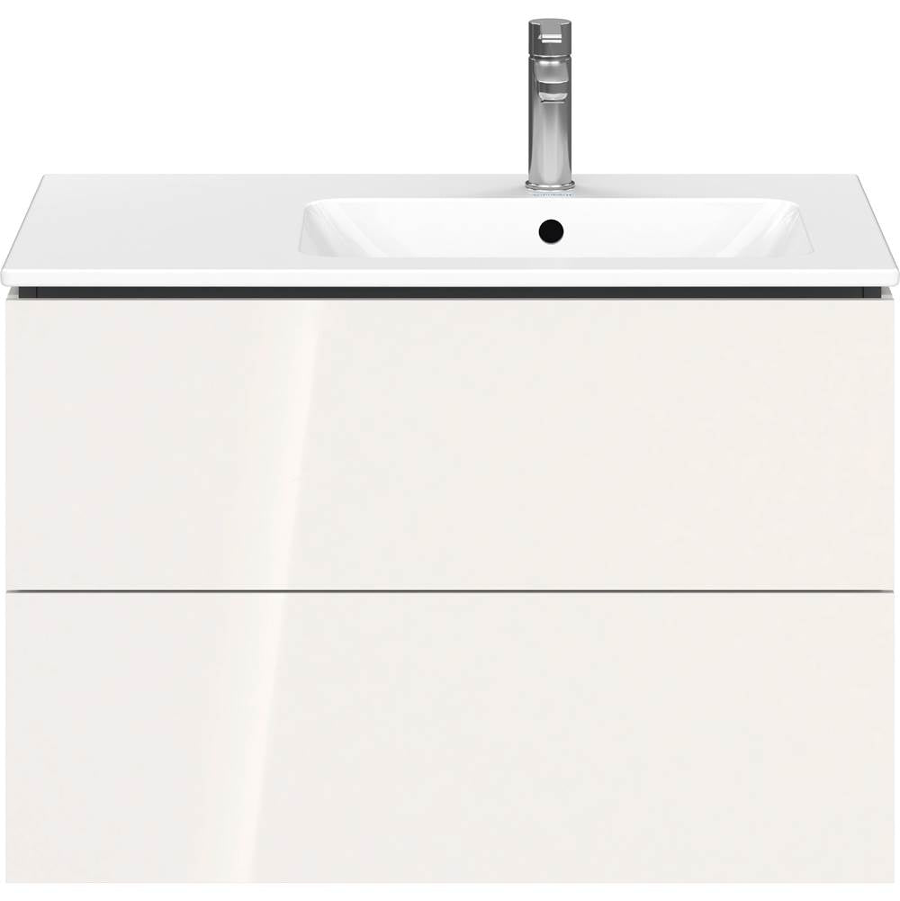 L-Cube Two Drawer Wall-Mount Vanity Unit Concrete Gray