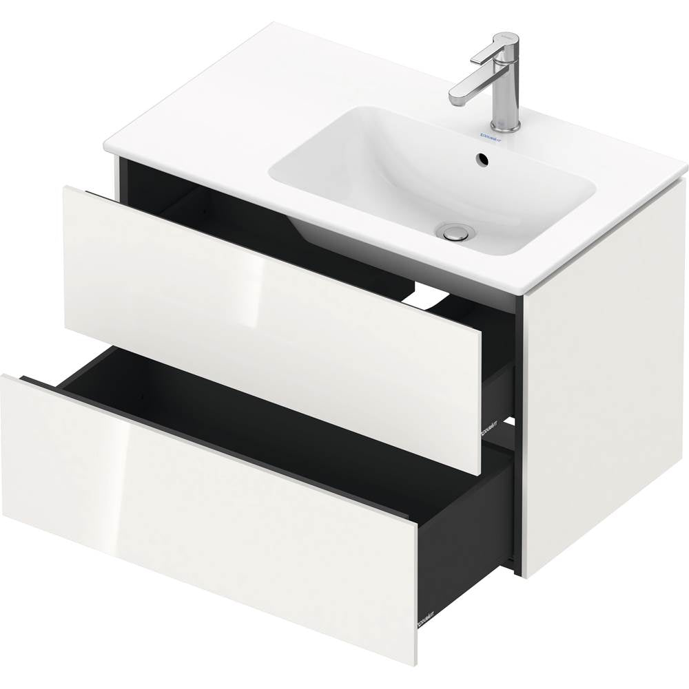 L-Cube Two Drawer Wall-Mount Vanity Unit Concrete Gray