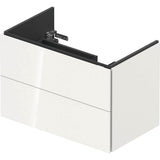 L-Cube Two Drawer Wall-Mount Vanity Unit Concrete Gray