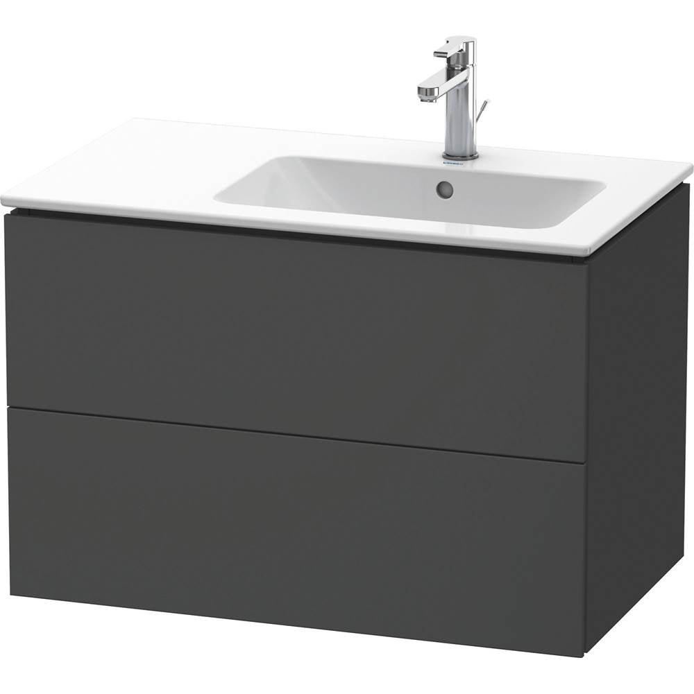 Duravit - L-Cube Two Drawer Wall-Mount Vanity Unit Graphite - Graphite Matte