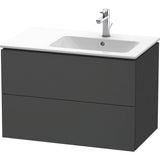 Duravit - L-Cube Two Drawer Wall-Mount Vanity Unit Graphite - Graphite Matte