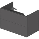 L-Cube Two Drawer Wall-Mount Vanity Unit Concrete Gray