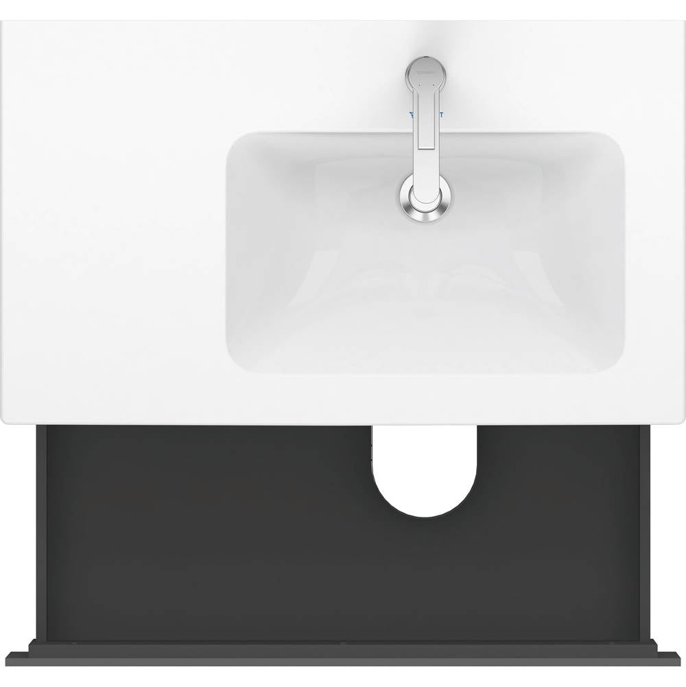 L-Cube Two Drawer Wall-Mount Vanity Unit Concrete Gray