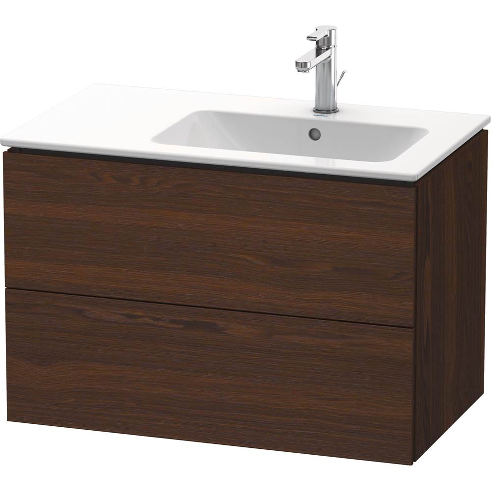 Duravit - L-Cube Two Drawer Wall-Mount Vanity Unit Walnut Brushed - Walnut Brushed