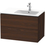 Duravit - L-Cube Two Drawer Wall-Mount Vanity Unit Walnut Brushed - Walnut Brushed