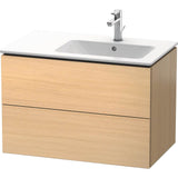 Duravit - L-Cube Two Drawer Wall-Mount Vanity Unit Mediterranean Oak - Mediterranean Oak