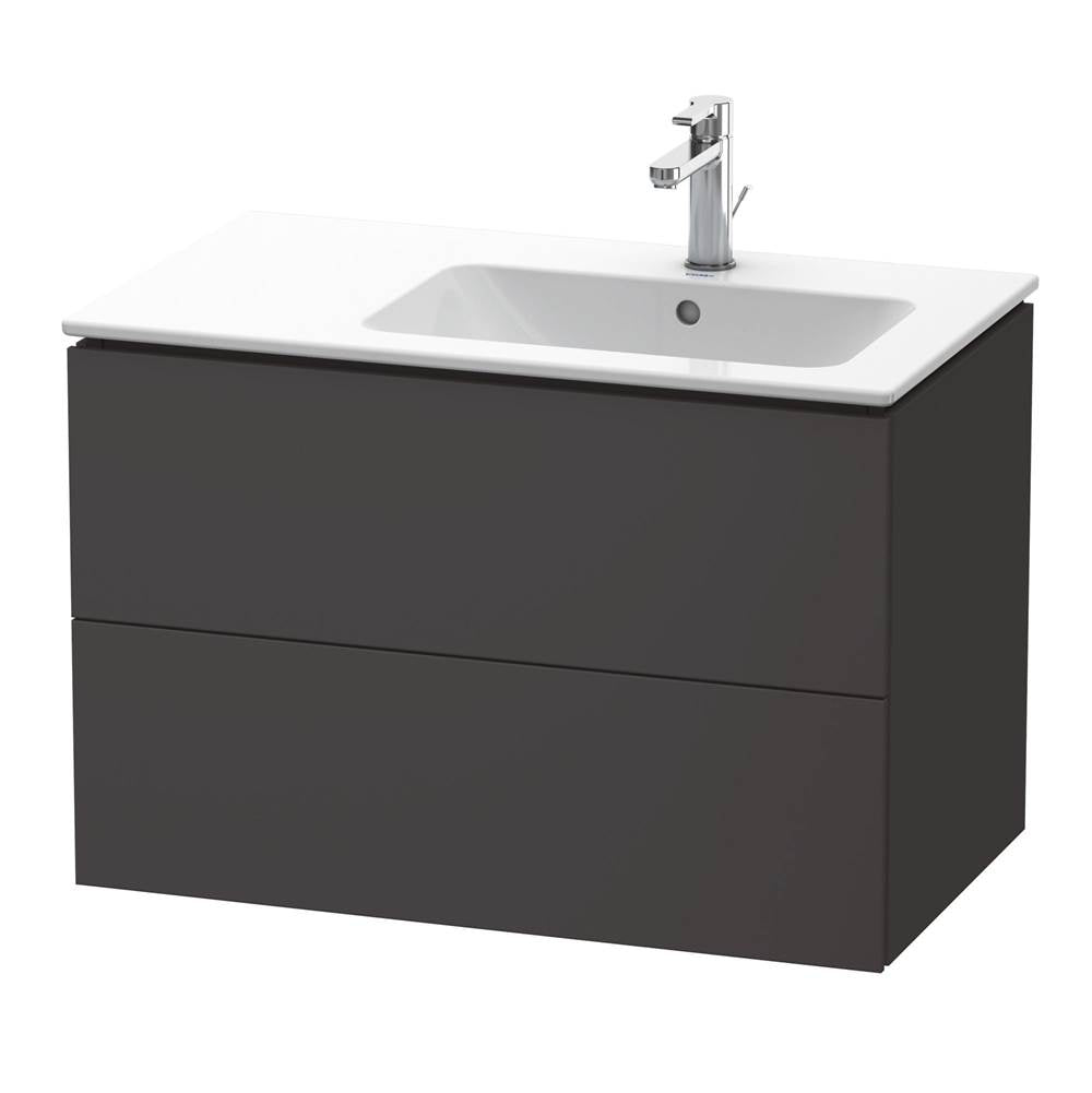 Duravit - L-Cube Two Drawer Wall-Mount Vanity Unit Graphite - Graphite Super Matte