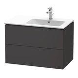 Duravit - L-Cube Two Drawer Wall-Mount Vanity Unit Graphite - Graphite Super Matte