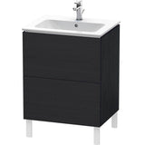 Duravit - L-Cube Two Drawer Floorstanding Vanity Unit Oak Black - Black Oak