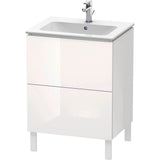 Duravit - L-Cube Two Drawer Floorstanding Vanity Unit White - White High Gloss