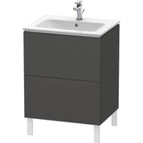 Duravit - L-Cube Two Drawer Floorstanding Vanity Unit Graphite - Graphite Matte