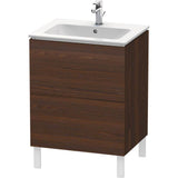 Duravit - L-Cube Two Drawer Floorstanding Vanity Unit Walnut Brushed - Walnut Brushed