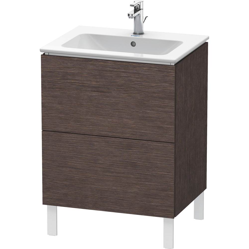 Duravit - L-Cube Two Drawer Floorstanding Vanity Unit Dark Brushed Oak - Dark Brushed Oak