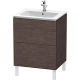 Duravit - L-Cube Two Drawer Floorstanding Vanity Unit Dark Brushed Oak - Dark Brushed Oak