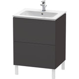 Duravit - L-Cube Two Drawer Floorstanding Vanity Unit Graphite - Graphite Super Matte