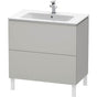 Duravit - L-Cube Two Drawer Floorstanding Vanity Unit Concrete Gray - Concrete Gray Matte