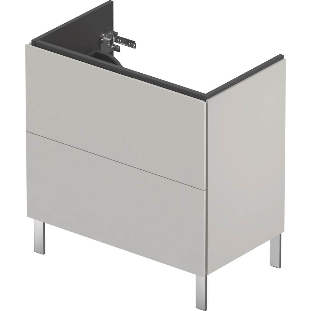 L-Cube Two Drawer Floorstanding Vanity Unit Concrete Gray