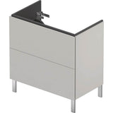 L-Cube Two Drawer Floorstanding Vanity Unit Concrete Gray