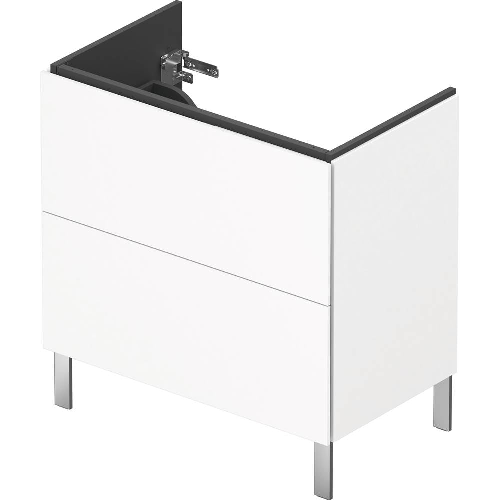 L-Cube Two Drawer Floorstanding Vanity Unit Concrete Gray