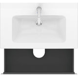 L-Cube Two Drawer Floorstanding Vanity Unit Concrete Gray