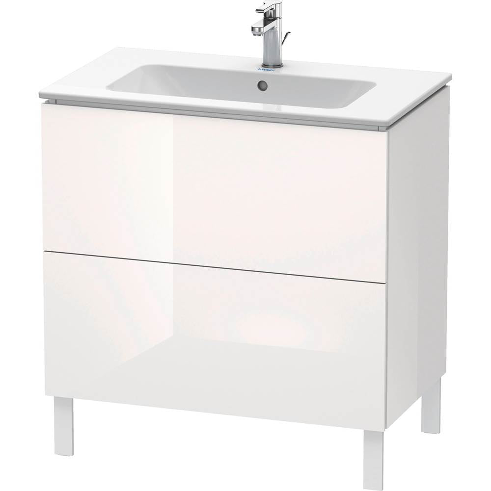 Duravit - L-Cube Two Drawer Floorstanding Vanity Unit White - White High Gloss