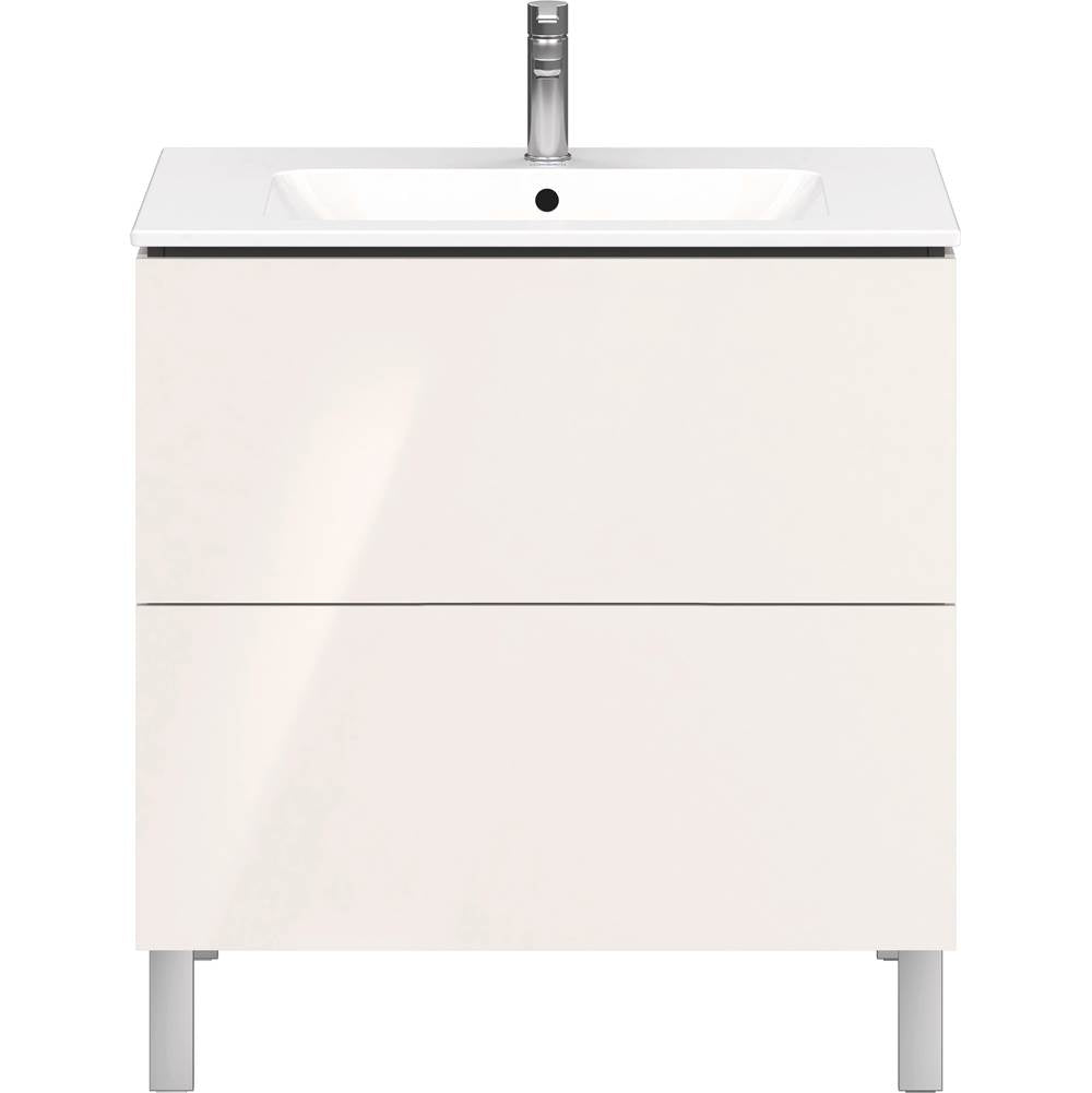 L-Cube Two Drawer Floorstanding Vanity Unit Concrete Gray