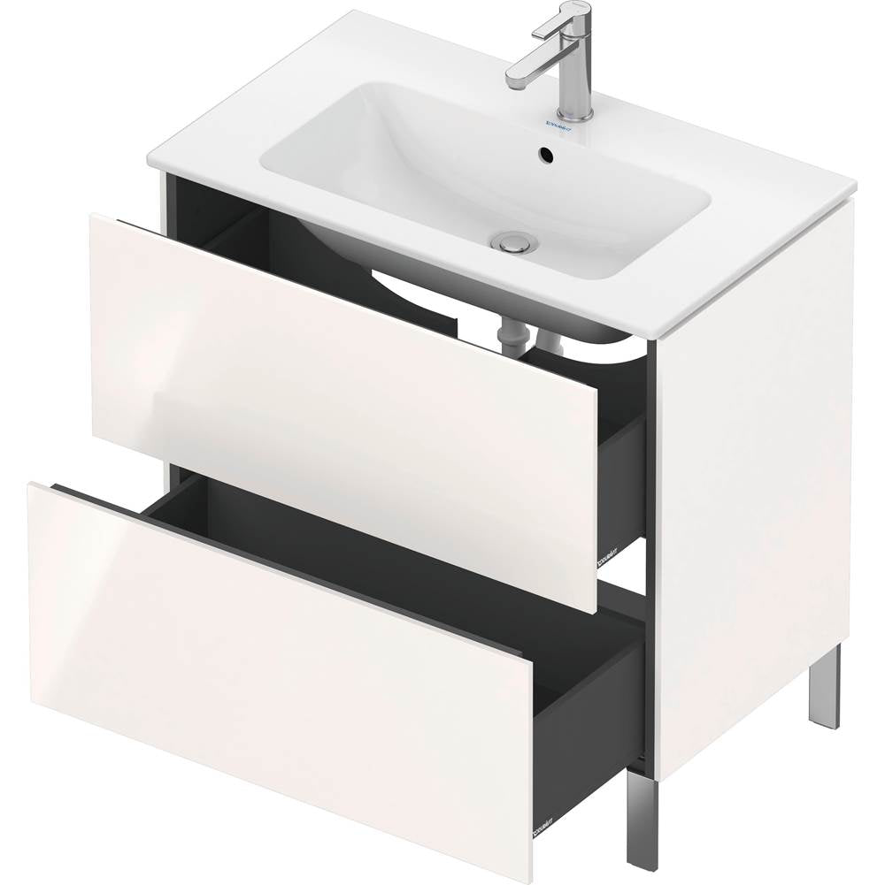 L-Cube Two Drawer Floorstanding Vanity Unit Concrete Gray