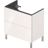L-Cube Two Drawer Floorstanding Vanity Unit Concrete Gray