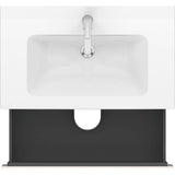 L-Cube Two Drawer Floorstanding Vanity Unit Concrete Gray