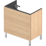 L-Cube Two Drawer Floorstanding Vanity Unit Concrete Gray