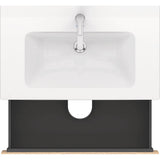 L-Cube Two Drawer Floorstanding Vanity Unit Concrete Gray