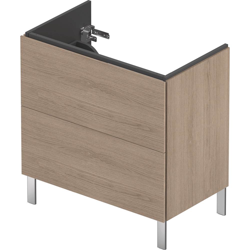 L-Cube Two Drawer Floorstanding Vanity Unit Concrete Gray