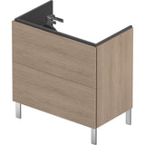 L-Cube Two Drawer Floorstanding Vanity Unit Concrete Gray