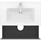 L-Cube Two Drawer Floorstanding Vanity Unit Concrete Gray